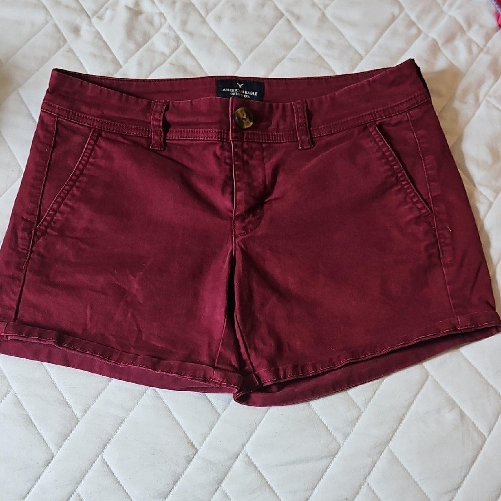 American Eagle Outfitters Women's Burgundy Shorts